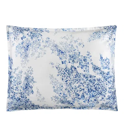 Dea Luxury Linens Dea Palm Beach Glicine Floral Print Standard Sham In Blue