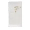 Dea Luxury Linens Dea Palm Beach Ibla Embroidered Sateen Flat Sheet, Queen In Natural/ivory