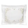 Dea Luxury Linens Dea Palm Beach Ibla Embroidered Sateen Standard Sham In Natural/ivory