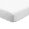 Dea Luxury Linens Dea Palm Beach Raso Fitted Sheet, Queen In White