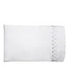 Dea Luxury Linens Dea Palm Beach Tc Pelago Embroidery Pillowcase Pair, Standard In White/ice