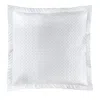 Dea Luxury Linens Dea Palm Beach Vicky Quilted Sateen Euro Sham In White/silver