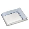Dea Luxury Linens Incanto Embroidery Flat Sheet, King In Blue