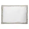Dea Luxury Linens Incanto Embroidery Standard Sham In Gray