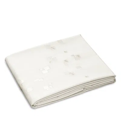 Dea Luxury Linens Matera Embroidered Duvet Cover, Queen In Ivory/ Ivory