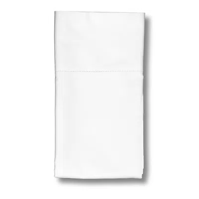 Dea Luxury Linens Palm Beach Eleonora Sateen Flat Sheet, Queen In White