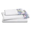 Dea Luxury Linens Palm Beach Farfalle Butterfly Sateen Sheet Set, King In Blue