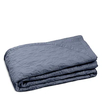 Dea Luxury Linens Timothy Corrigan For Dea Animale Quilted Coverlet, Queen In Blue