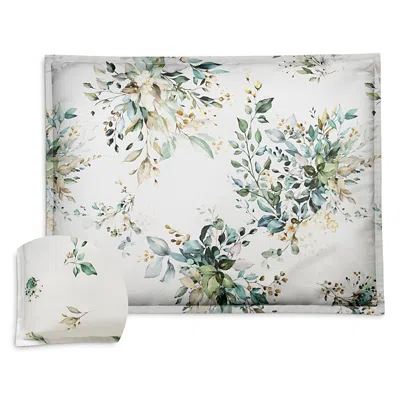 Dea Luxury Linens Verdiana Floral Print Sham, King In Blue