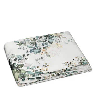 Dea Luxury Linens Verdiana Floral Reversible Print Duvet Cover, Queen In Blue