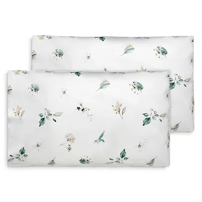 Dea Luxury Linens Verdiana Petite Floral Print Sheet Set, California King In Blue
