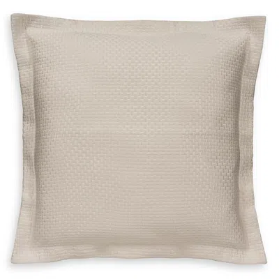 Dea Luxury Linens Villa Seta Cotton-silk Matelasse Euro Sham In Ivory
