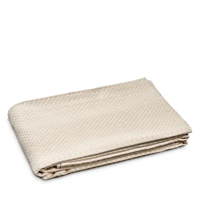 Dea Luxury Linens Villa Seta Cotton-silk Matelasse King Coverlet In Ivory