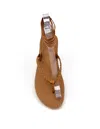 Dea Sandals Brown Braid Slave Sandals In Brown