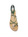 Dea Sandals Green Gold Slave Sandals In Green, Platinum Gold
