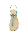 Dea Sandals Marina Grande Turquoise Jewel Sandals In Turquoise, Seawater, Crystal