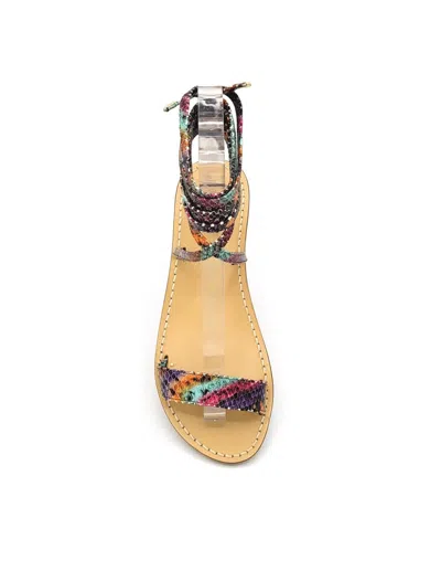 Dea Sandals Python Multicolor Slave Sandals