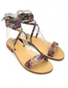 Dea Sandals Python Multicolor Slave Sandals In Python Multicolor