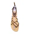 Dea Sandals Tobacco Laminated Slave Sandals In Tobacco Laminated