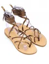 Dea Sandals Tobacco Laminated Slave Sandals In Tobacco Laminated