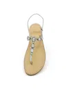 Dea Sandals Via Krupp Silver Jewel Sandals In Silver Laminated, Crystal