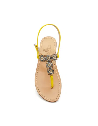Dea Sandals Yellow Santorini Sandals In Yellow,