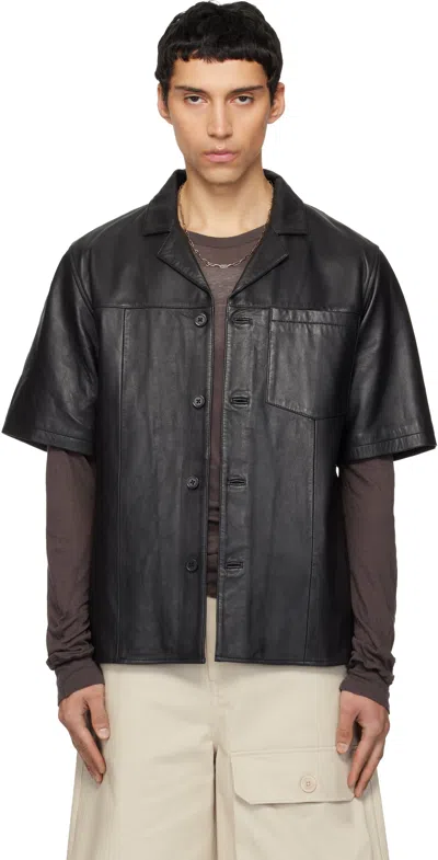 Deadwood Black Bahama Leather Shirt