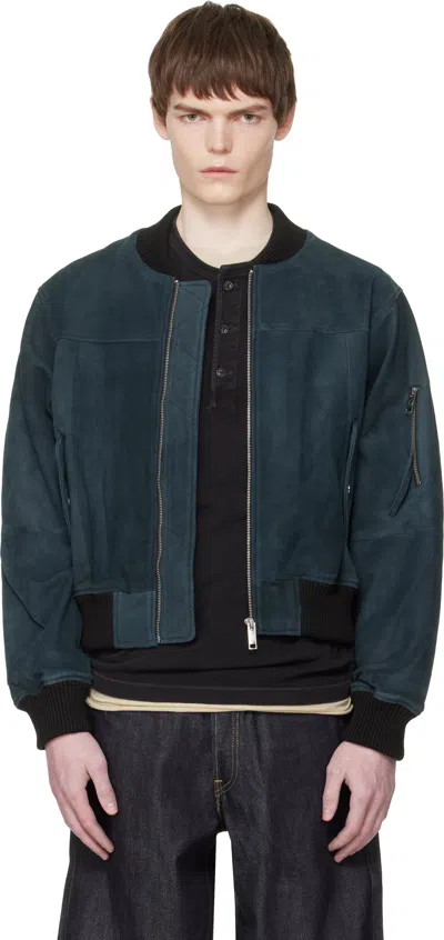 Deadwood Black Bofinger Suede Bomber Jacket