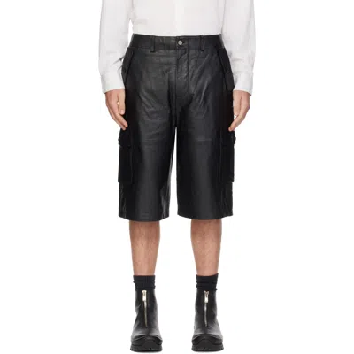 Deadwood ブラック Carter レザーショートパンツ In Black