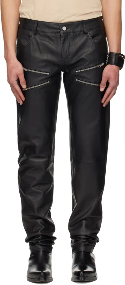 Deadwood Black Ricki Leather Pants In Multi