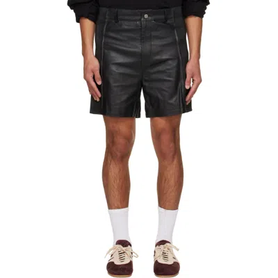 Deadwood Black Scout Leather Shorts