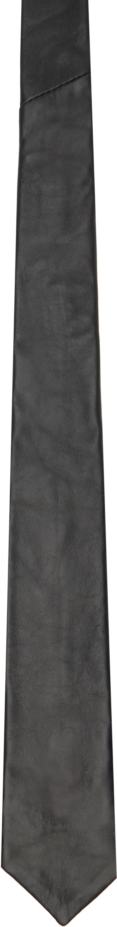 Deadwood Black Timo Leather Tie