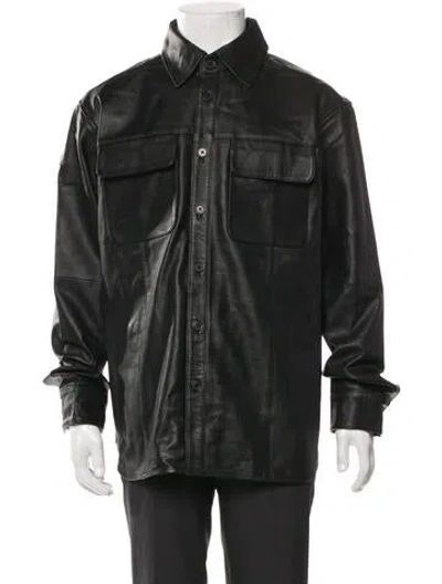 Pre-owned Deadwood Lamb Leather Utility Jacket W/ Tags In Green