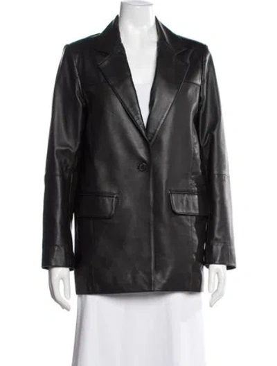 Pre-owned Deadwood Lambskin Blazer In Black