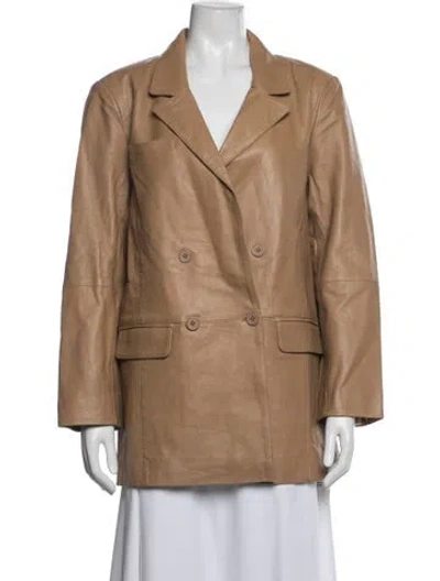 Pre-owned Deadwood Lambskin Blazer In Neutrals