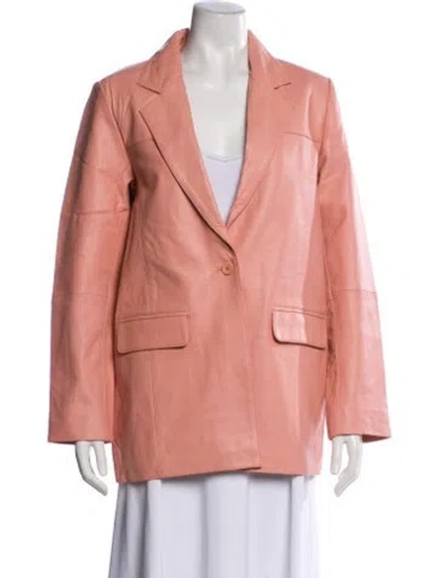 Pre-owned Deadwood Lambskin Blazer In Pink