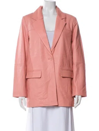 Pre-owned Deadwood Lambskin Blazer In Pink