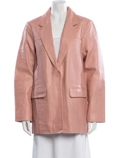 Pre-owned Deadwood Lambskin Blazer In Pink