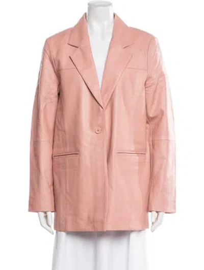 Pre-owned Deadwood Lambskin Blazer In Pink