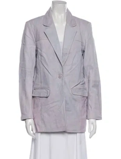 Pre-owned Deadwood Lambskin Blazer In Purple