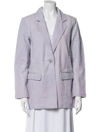 Pre-owned Deadwood Lambskin Blazer In Purple