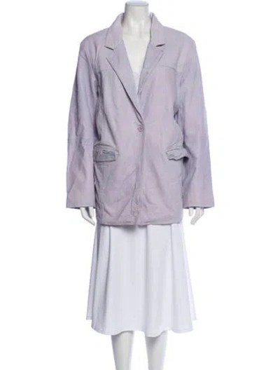 Pre-owned Deadwood Lambskin Blazer In Purple