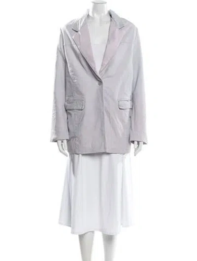 Pre-owned Deadwood Lambskin Blazer In Purple
