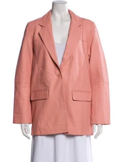 Pre-owned Deadwood Lambskin Blazer W/ Tags In Pink