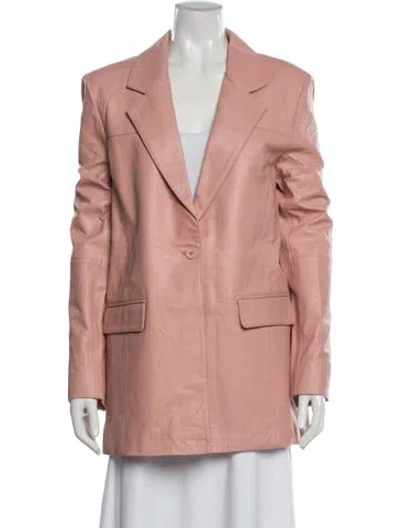 Pre-owned Deadwood Lambskin Blazer W/ Tags In Pink