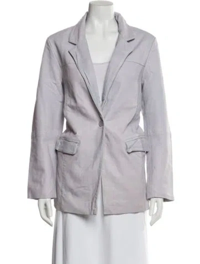 Pre-owned Deadwood Lambskin Blazer W/ Tags In Purple