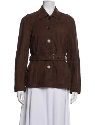 Pre-owned Deadwood Lambskin Jacket In Brown