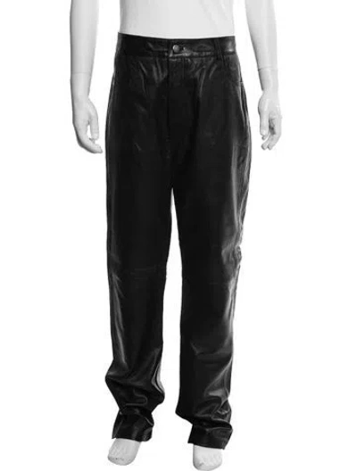 Pre-owned Deadwood Lambskin Pants In Black