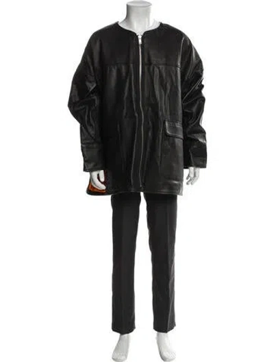 Pre-owned Deadwood Lambskin Parka In Black