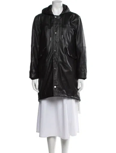 Pre-owned Deadwood Lambskin Parka In Black